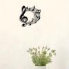 Elegant Wrought Iron Music Symbol Wall Art Black Abstract Metal Sign for Halloween Christmas Decor Farmhouse Gift