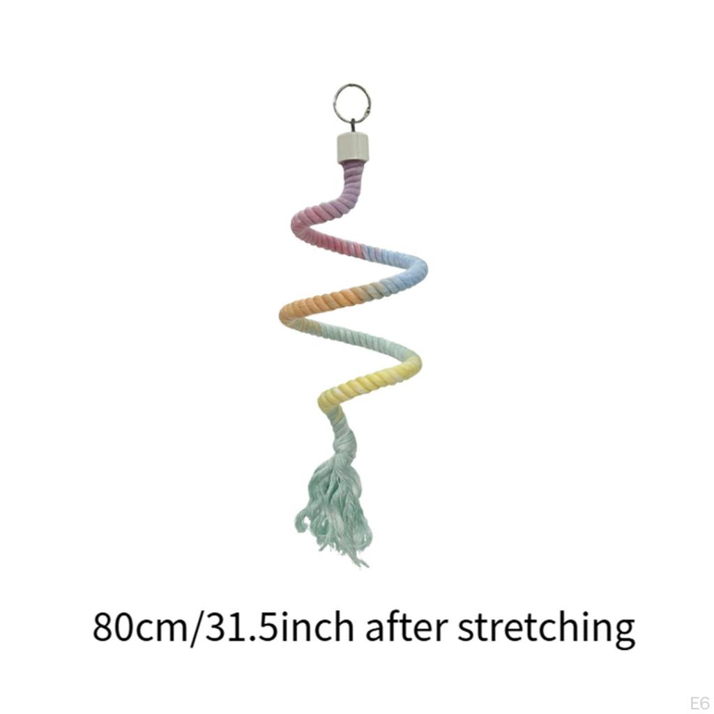 Bird Rope Parrot Swing Cage Standing Perch Supplies Climbing Pet Birds