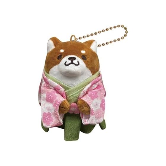 SK Japan Chuken Mochishiba Plush Mascot Ball Chain Okaka Hakama