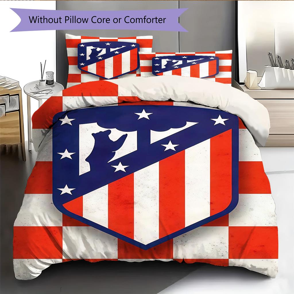 Ensemble couette et taies d'oreiller Atleti Décoration de maison Cadeau d'anniversaire (1 housse de couette + 2 taies d'oreiller, sans garniture.)