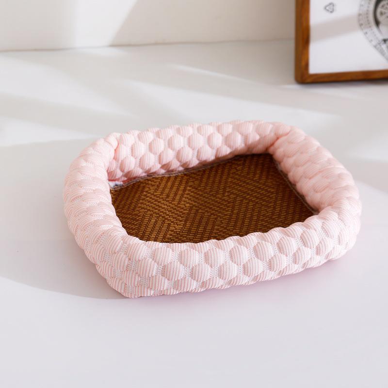 Guinea Pig & Hamster Cooling Mat - Rattan Woven Nest for Small Pets