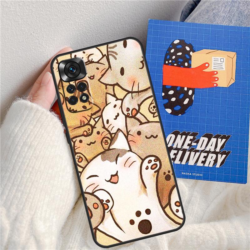 Cute Kawaii Cat Funda For Xiaomi Redmi 14C 10C 12C 13C Redmi Note 14 Pro 9 10 11 12 10S 11S 12S 13 Pro Case