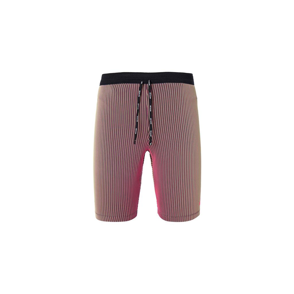 Nike Dri-FIT Striped Logo Print Elastic Waist Slim Fit Gym Shorts Men Bottoms Pink Black DM4623-016