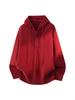 Men's Heavyweight Hooded Knitwear Sweater - Solid Color, Loose Fit, Casual Autumn/Winter Pullover