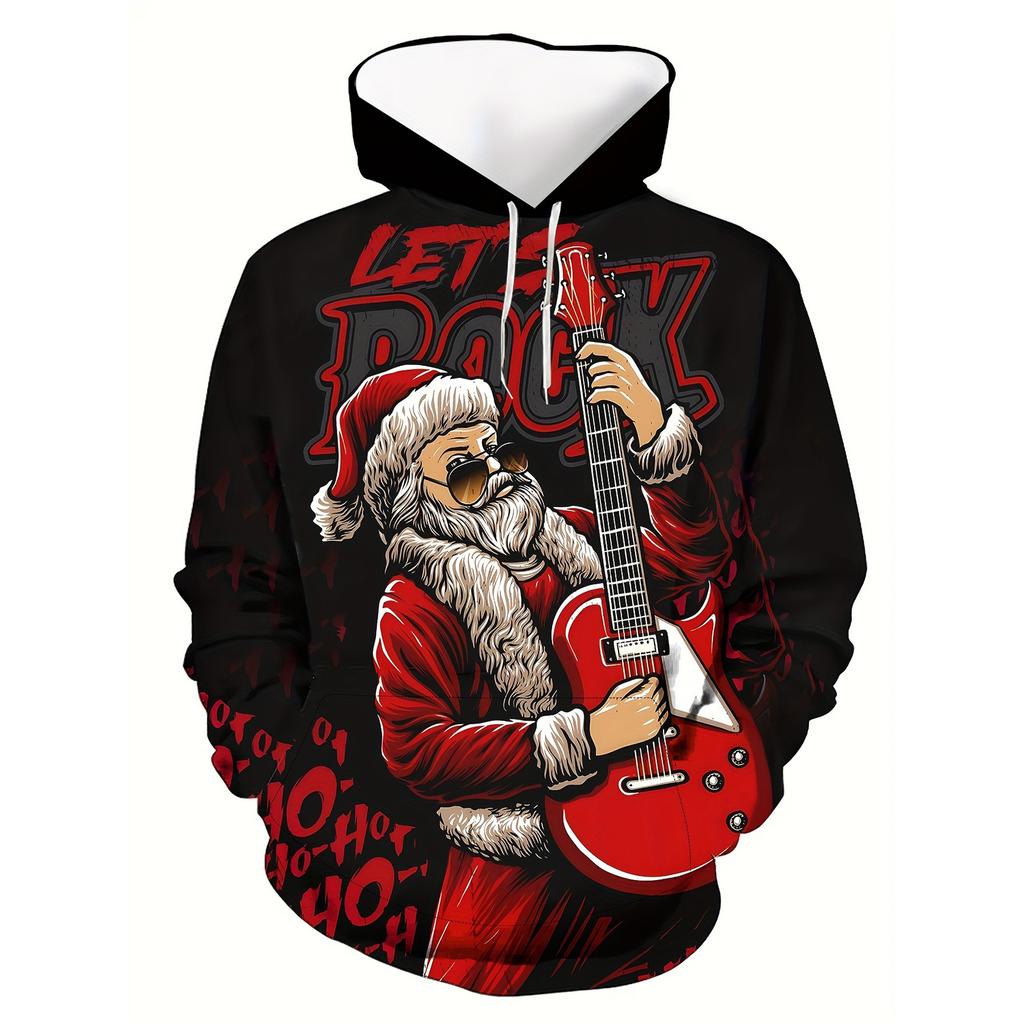 Christmas Santa Claus 3D Printed Hoodies Girl Boy Casual Fashion Oversized Sweatshirts Hoodie Pullovers Tracksuit Kids Clothing