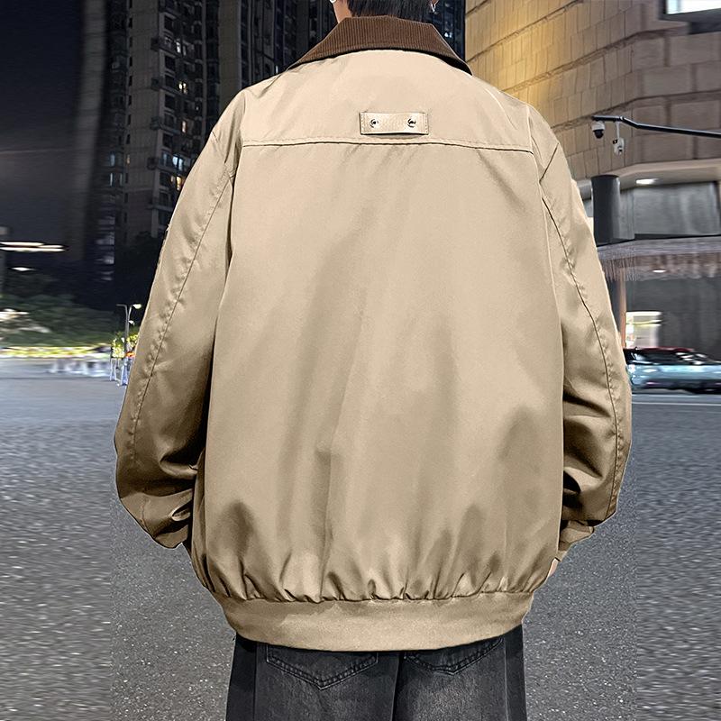 2025 Men's Corduroy Bomber Jacket with Lapel - Autumn Outerwear