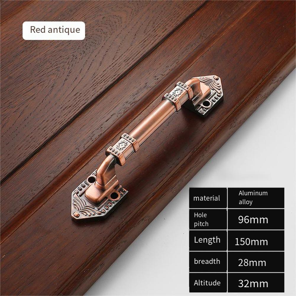 European Pull Handles Antique Aluminum Alloy Sliding Door Handle Wardrobe Push-Pull Wooden Door Handle Furniture Hardware