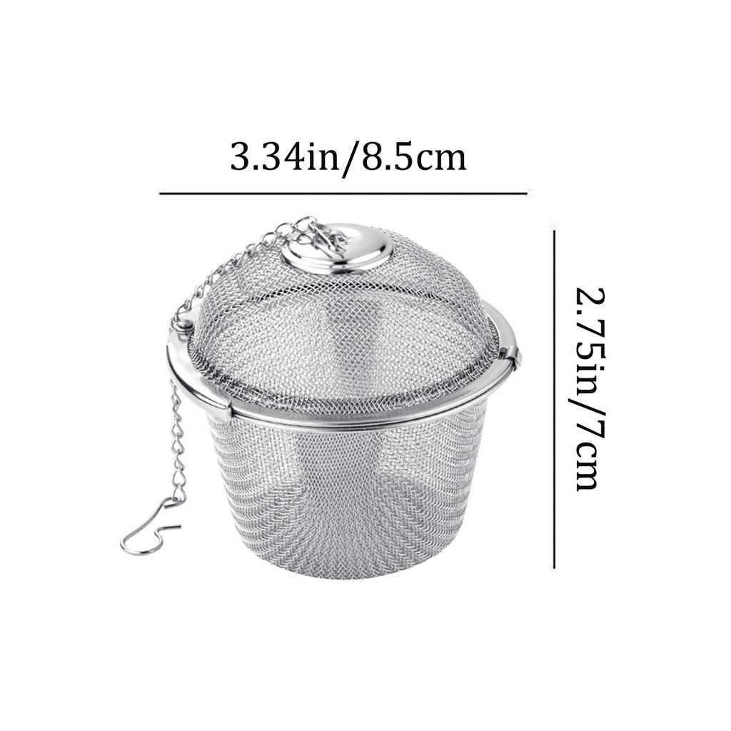 Tea Spice Filter Spice Ball Mesh Herb Ball Stainlesss Steel Teapot Lock Tea Filter Reusable