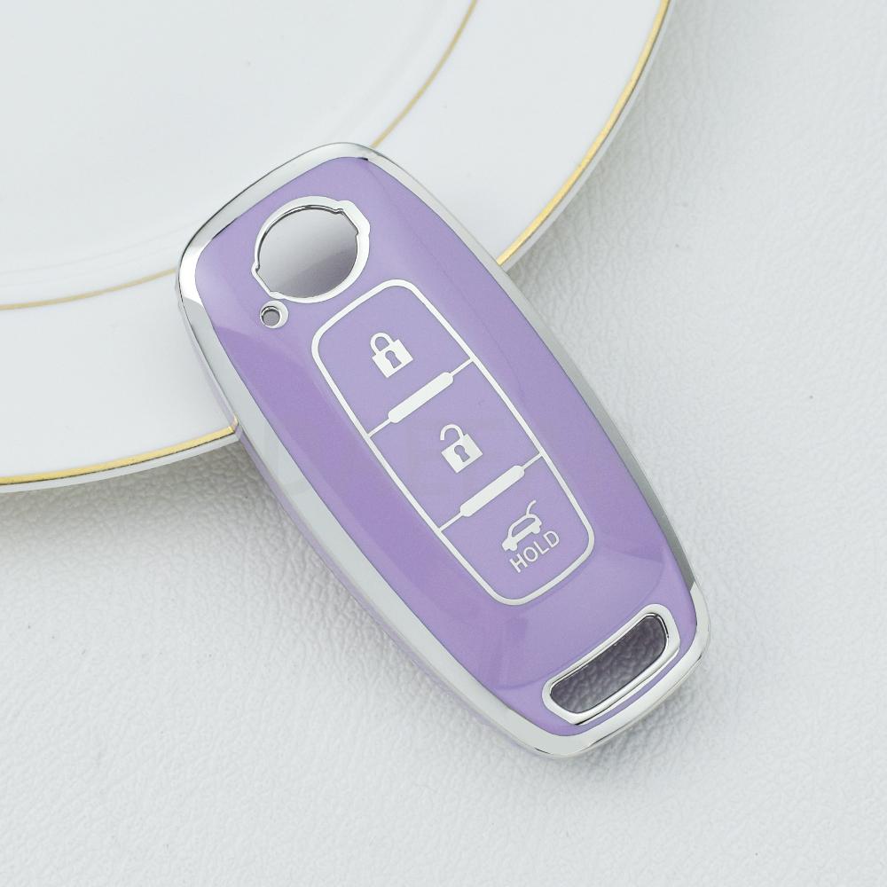 3 Button Key Fob Prtoective Skin Cover Mount Case Fit For Nissan X-Trail T33 Kicks Qashqai J12 Juke Teana Altima Ariya Smart