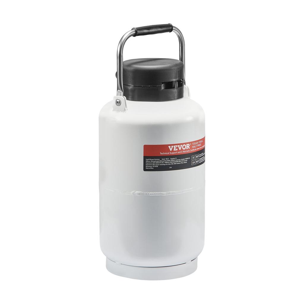 Flüssigstickstofftank 3 L Aluminiumlegierung LN2 Behälter Dewar 6 Kanister