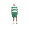 Nike Club Fleece Striped Crew Neck Sweatshirt Men Tops Peacock-Green FN3107-365
