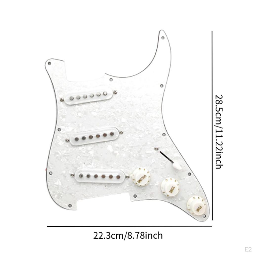 DIY Electric Guitar 11 Hole Scratchplate Portable Multifunction Sss Pickguard Tuning Pegs for