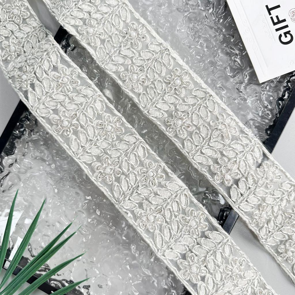 Exquisite 5Cm Car Strand Line Decoration Beads Embroidery Lace Clothing Window Decoration Luggage Belt Accessories Lace Accessories