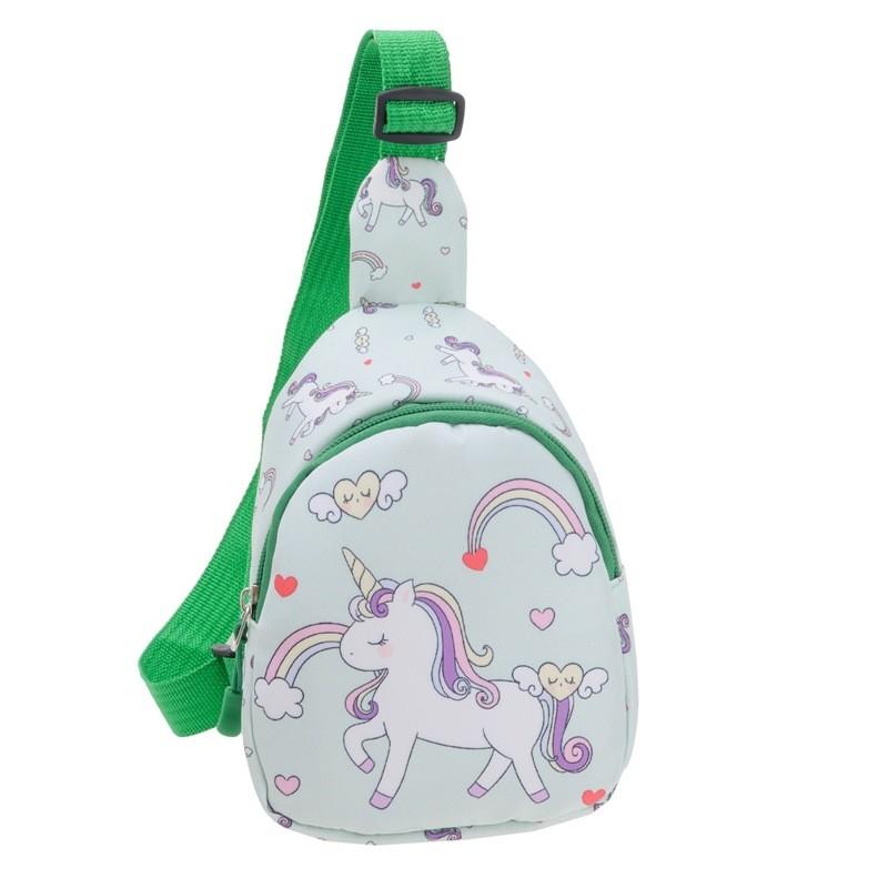 Unicorn Cartoon Cute Children Crossbody Bag Printed Pattern Daily Lightweight