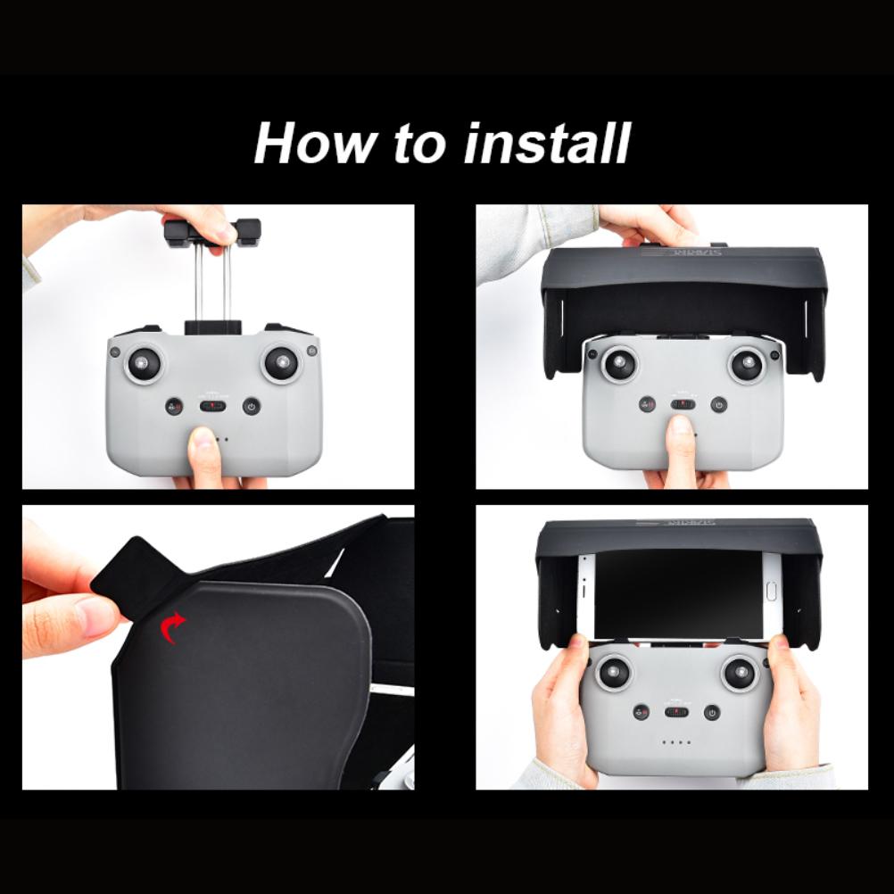 Drone Remote Controller Sunshade for DJI Air 2S Air 2 Mini 2 Black