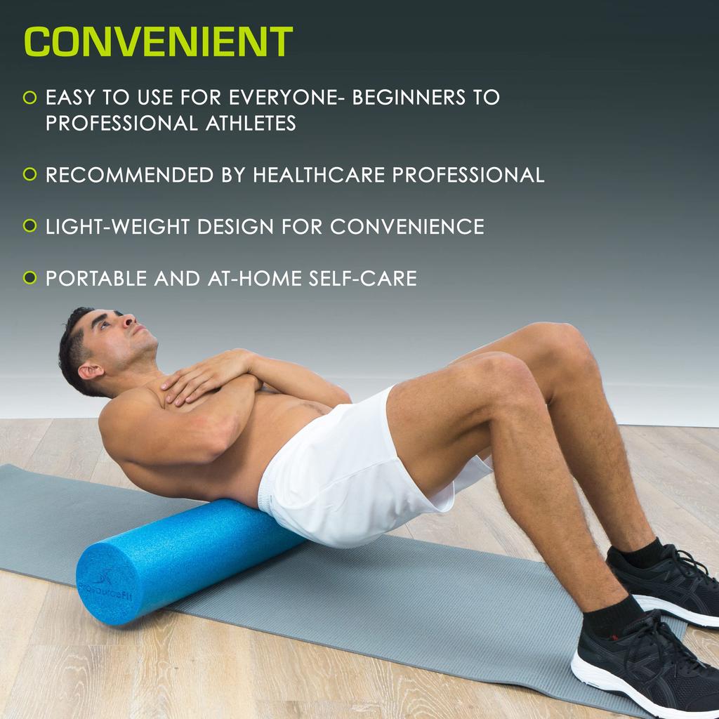 ProsourceFit Flex Foam Rollers for Muscle Physical Core Balance Exercises Stabilization Massage, Therapy, &