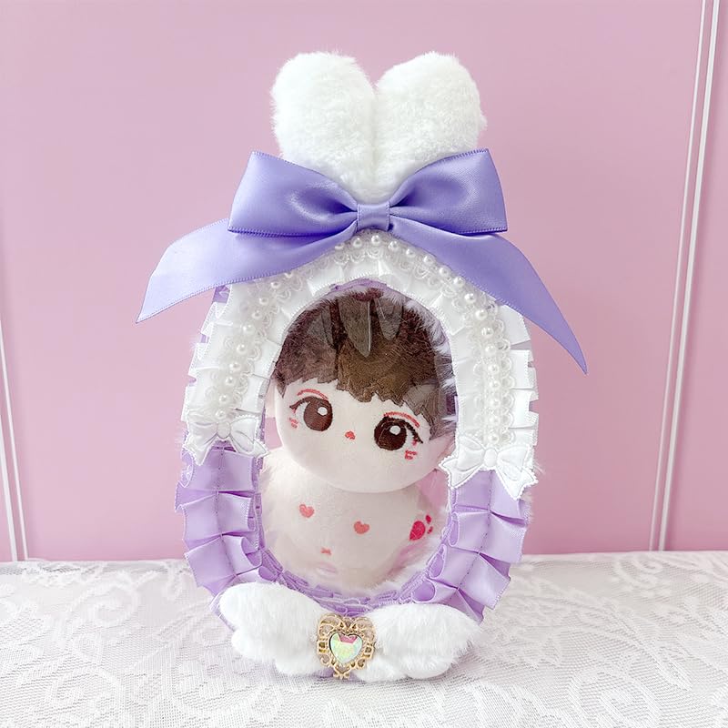 Decorative stuffed animal pouch with cat ears, ita bag, clear bag, clear mini pouch, bag, pouch, oshikatsu, oshikatsu goods, oshikatsu bag, mini bag,