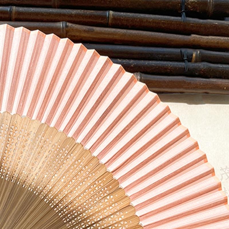 Elegant Chinese Folding Fan With Silk Like Fabric Perfect For Photography And Traditional Costume Handcrafted Fan