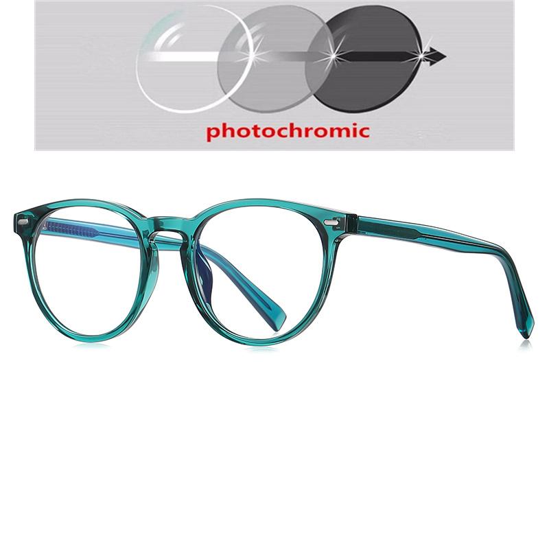 TR90 Big Frame Round Hyperopia Eyeglasses for Women Men Power 0 to -6 0 Anti Blue Light Prescription Spectacles