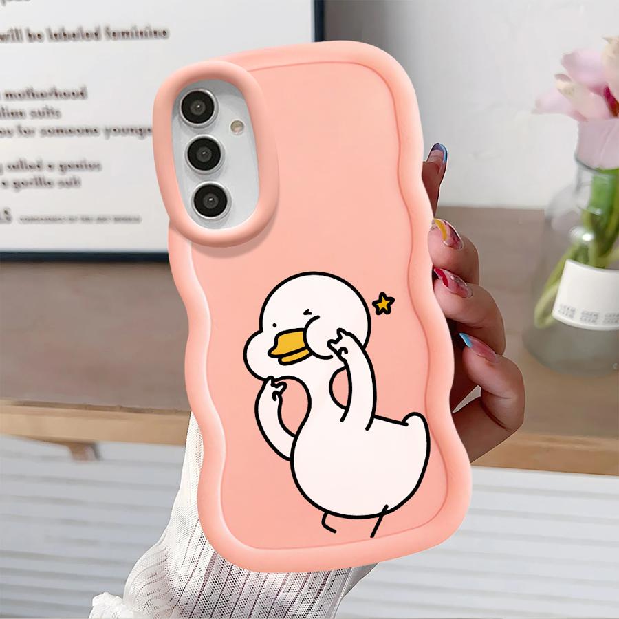 Cartoon Duck Soft Phone Cover Case for Samsung Galaxy A52 A13 A14 A11 A15 A12 A21s A16 A05 A04 A22 A06 A03 A33 A23 A53