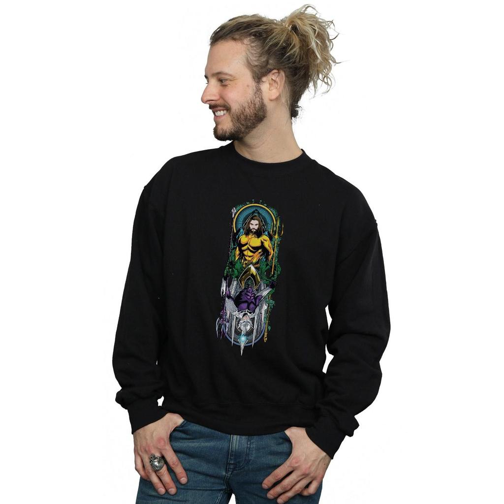 DC Comics Mens Aquaman Ocean Master Sweatshirt