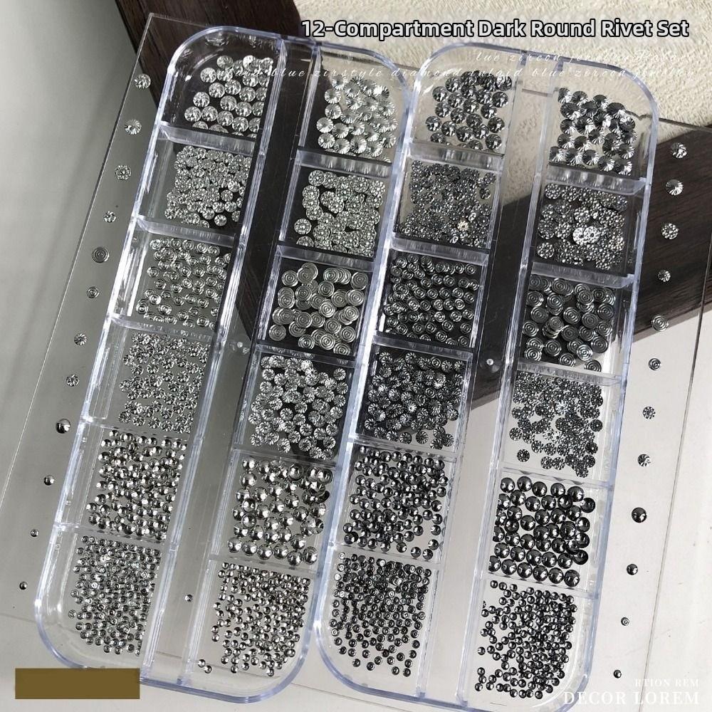 Round Stud Nail Art Accessories Punk Style Nail Beads and Rivets Hot Nail Metal DIY Manicure