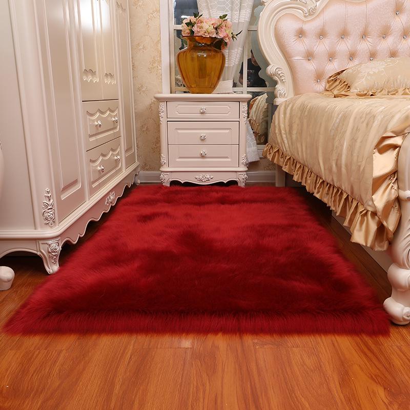 Alfombra Redonda de Felpa Mejorada de Imitación de Lana para Sala de Estar, Dormitorio o Uso como Esterilla de Yoga