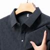 New Men'S Business Casual Long Sleeved Shirt Solid Color Polo Shirt Fashionable Breathable Comfortable Versatile Top