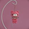 Cute Bear Spiked Keychain, PVC Cartoon Pendant for Handbags/Backpacks, Gothic Punk Key Accessory