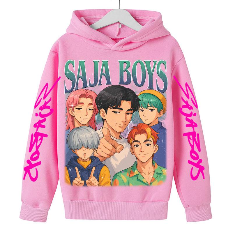 Movie New Kids K-Pop Demon Hunters Hooded Tops Toddler Girl Clothes KPop Demon Hunters Hoodie Girls Fashion Casual Sweatshirt