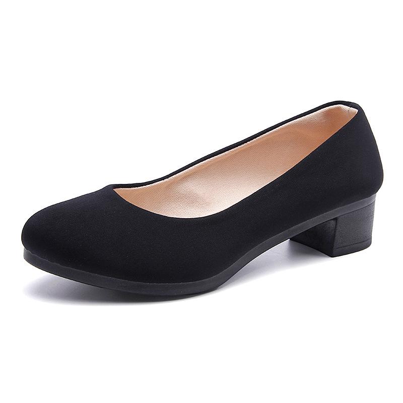 Women's Plain Fashion High Heels: Comfortable Soft Sole Cloth Business Shoes