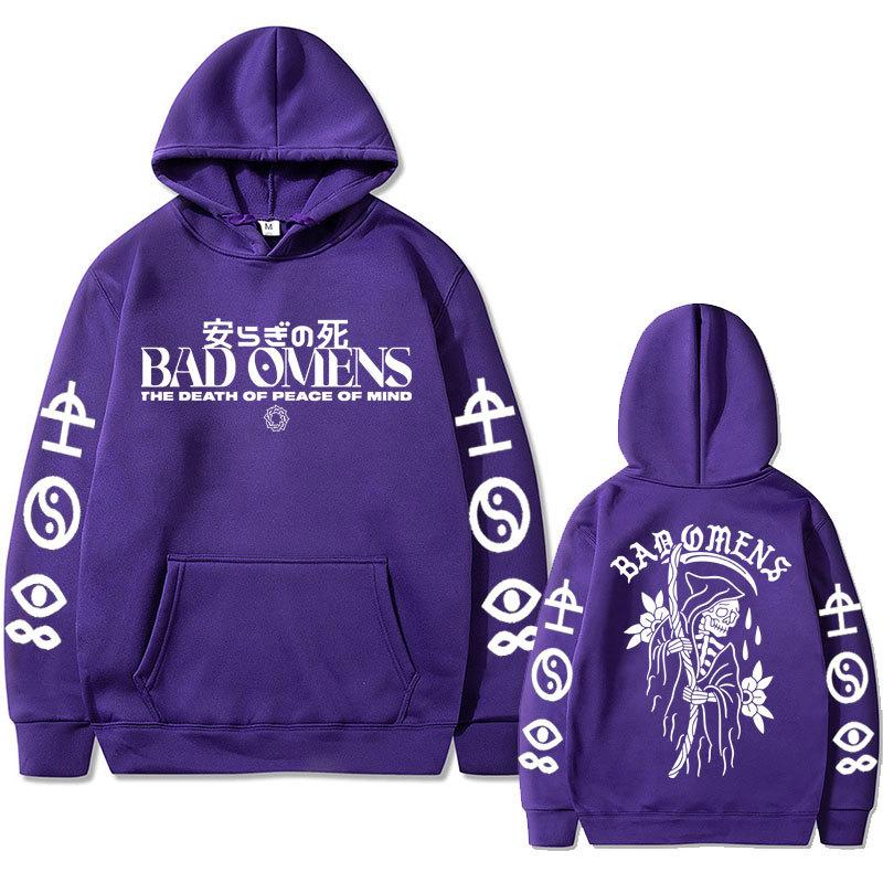 Bad Omens Band Tour American Music Print Hoodie Fashion Long Sleeve Sweatshirts Women Streetwear Pullovers Sudaderas