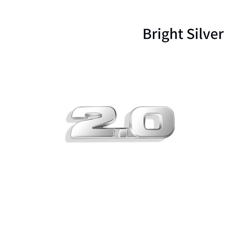 

3D Small Metal Car Styling Rear Trunk 2.0 Logo Emblem Fender Badge Decal For Decoration Accessories