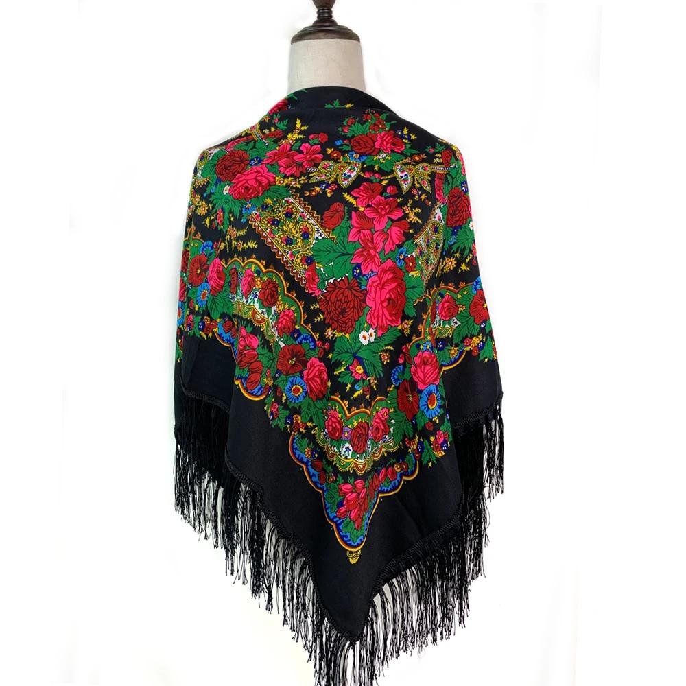120*120cm Russian Style Square Scarf