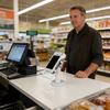 POS Machine Stand 360 Degree Rotation Adjustable Bracket Metal POS Machine Display Bracket For Supermarket Shop Store Counter