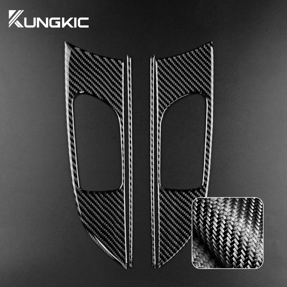 Real Soft Carbon Fiber For Subaru Impreza 2009 2010 2011 Car Door Handle Panel RHD LHD Sticker Interior Trim Accessories