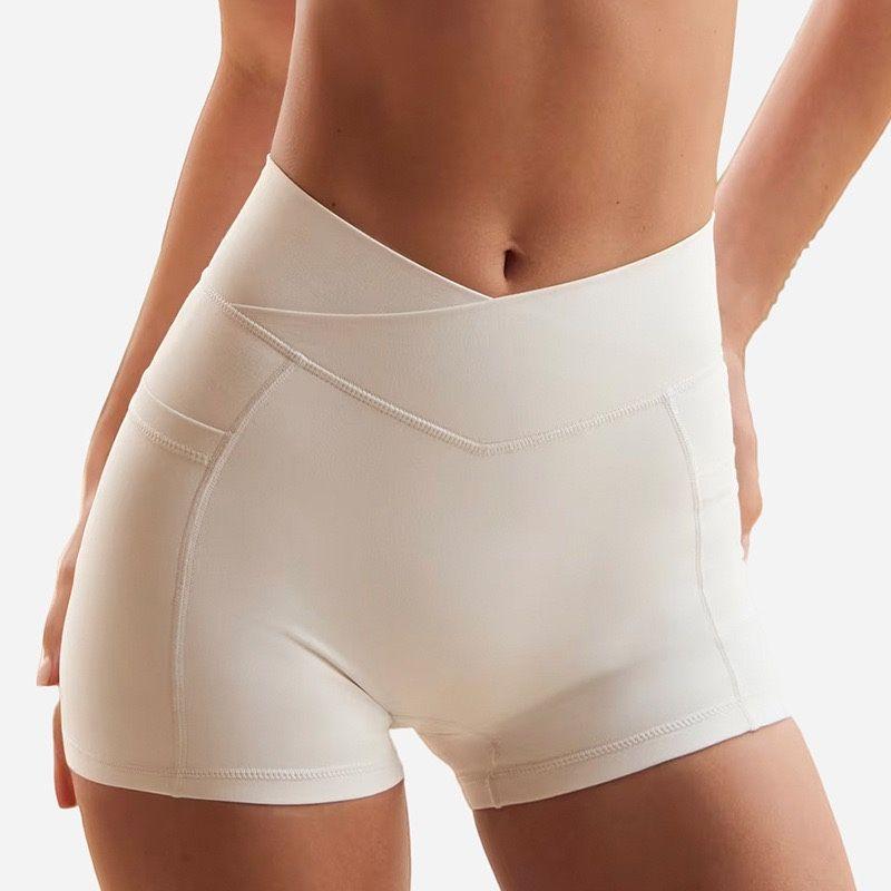 Spaghetti Strap Y Word Beauty Back Exercise Bra Pocket Peach Hip Shorts Yoga Clothes Fitness Suit Sports Suit for Women