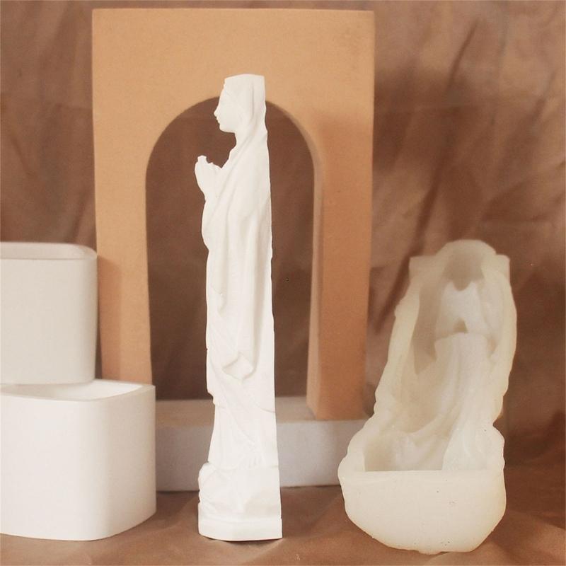3D Religiöse Figur Silikon Kerzenformen für Epoxidharz Kerze Seife Herstellung Heimdekoration Temperaturbeständig