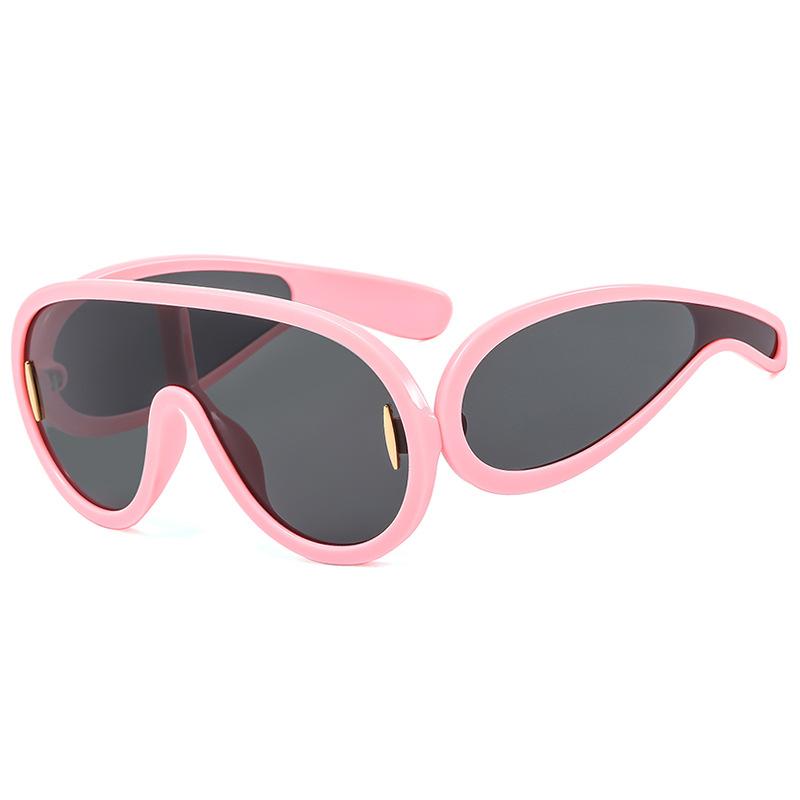 Big Frame One-Piece Sunglasses Sunglasses Futuristic Punk Hip Hop Outdoor Sunglasses
