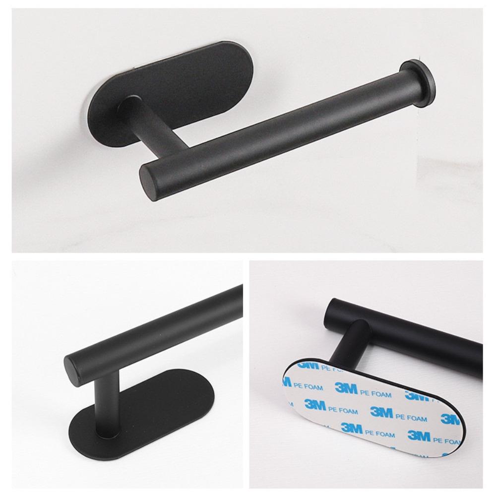 No Drill Toilet Paper Holder Stainless Steel Wall Mount Self Adhesive Tissue Hanger Napkin Storage Kitchen Bathroom Accessories