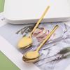 24Pcs Western Gold Dinnerware Set Knife Fork Coffee Spoon Cutlery Set Stainless Steel Flatware Kitchen Silverware Tableware