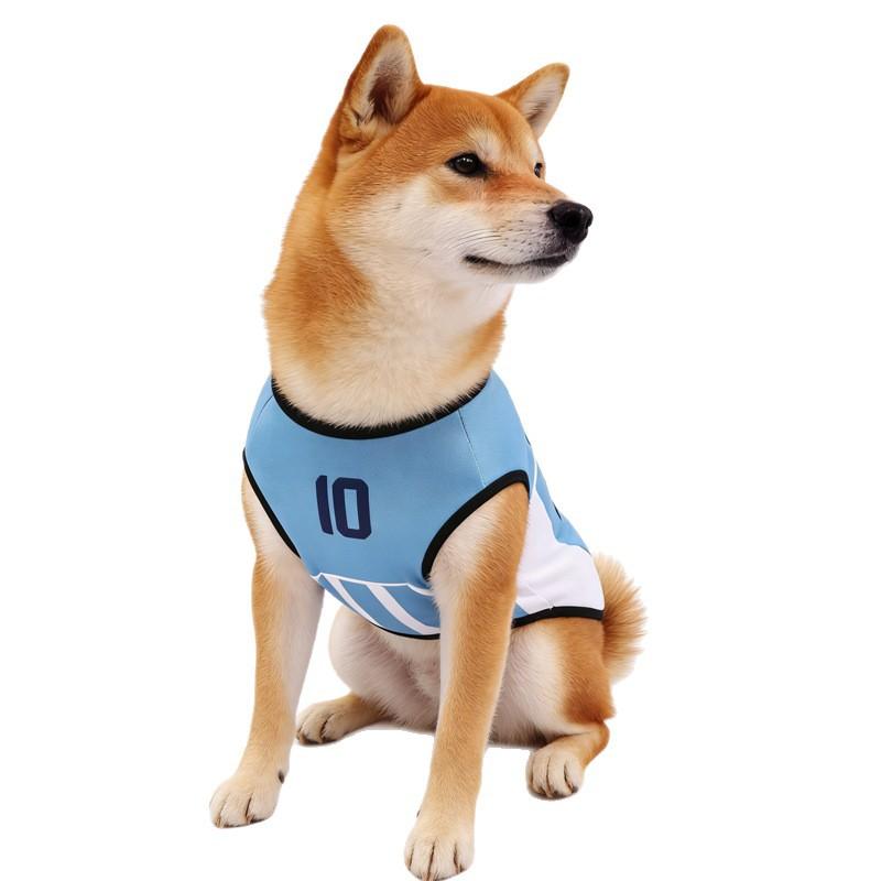 Pet Soccer Team Dog Vest Teddy Summer Clothing Pomeranian Bi Bear Puppy Clothing Cat Pet Clothing Thin