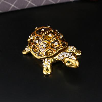 Nouă cutie de bijuterii tip broască țestoasă, stil lux ușor, pentru inele, cercei cu șurub, cutie de depozitare bijuterii, cutie de depozitare cu flip anti-praf, obiecte de artizanat din metal