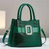 Sac Cabas Élégant Grande Capacité Motif Crocodile PU Pour Mamans Couleurs Vives