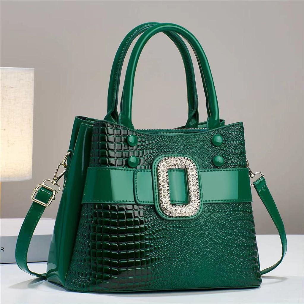 Sac Cabas Élégant Grande Capacité Motif Crocodile PU Pour Mamans Couleurs Vives