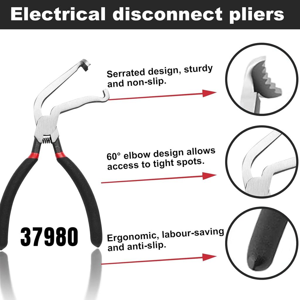 Electrical Disconnect Pliers 37960, 37980, Electrical Connector Separator 13120, 8In Automotive Tools Electrical Connector Pliers, Automotive Tools