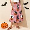 Women's Floral Print Skirt with Elastic Waist and Drawstring Casual Vacation