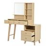 Dressing Table with Multi Drawers Big Mirror Wide Desktop Large Storage Space Smooth Surface Storing Wooden