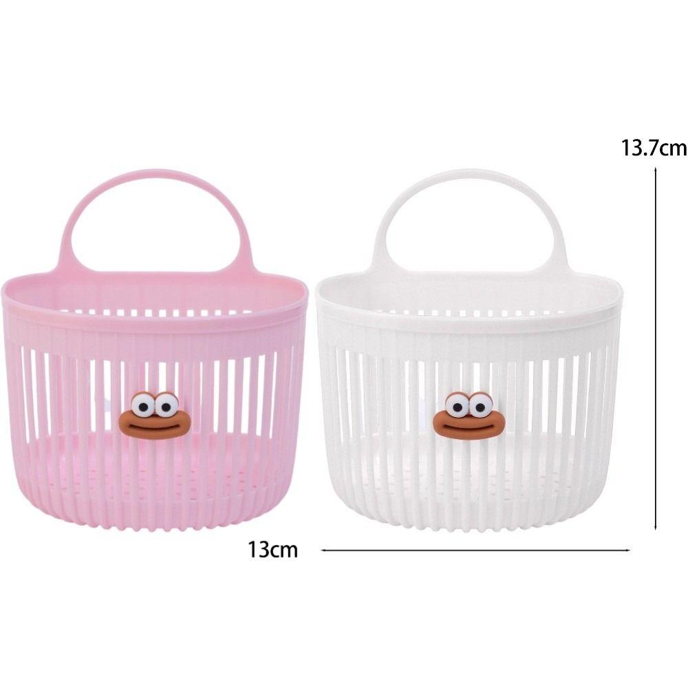 Cute Reusable Kitchen Hanging Baskets Wall-mounted Cartoon Storage Basket Sausage Mouth Space-Saving Organizer