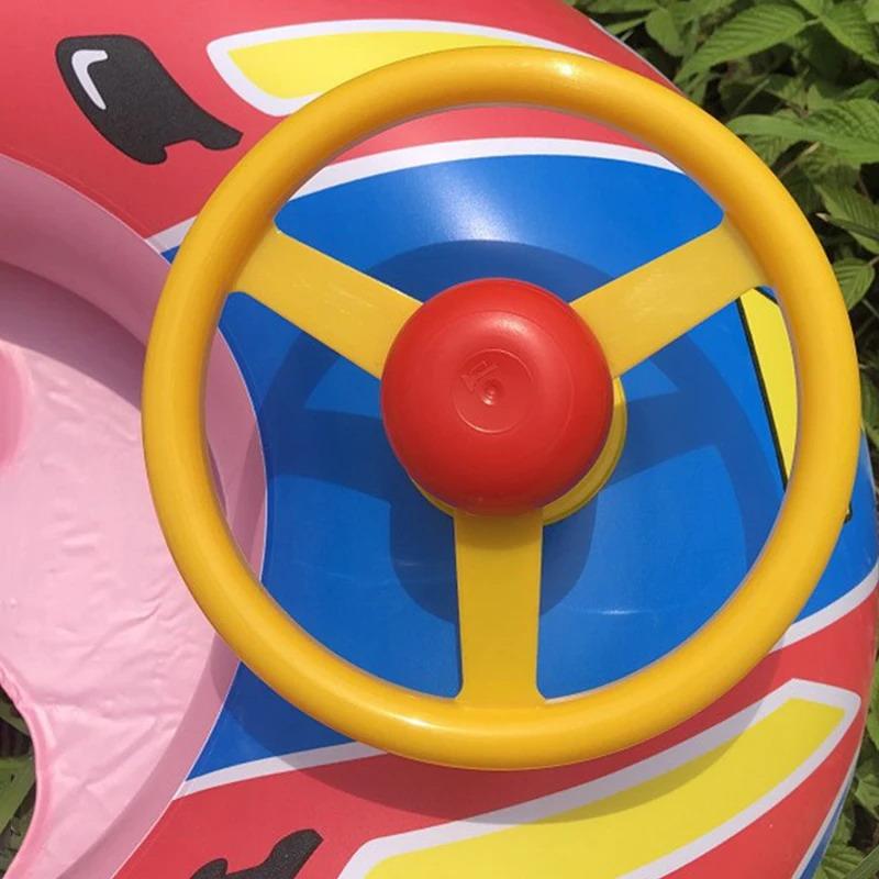 Inflatable Children's Swimming Ring Car Design Safe Pool Float for Baby Summer Water Fun